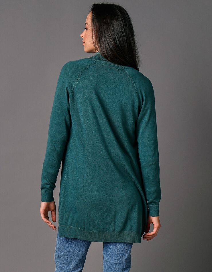 Gilet long porter ouvert (vert grisé) Gilet long porter ouvert (vert grisé)