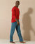 T-shirt pyjama poche manches longues (bordeaux)