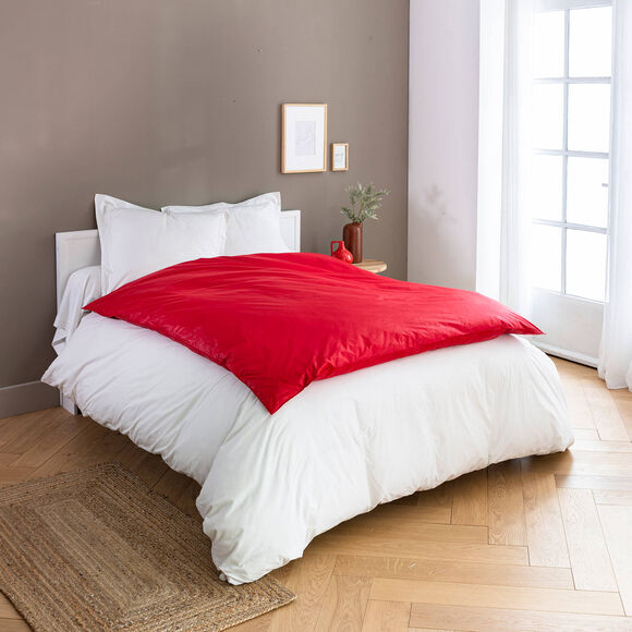 Édredon naturel duvet et plumettes qualité prestige (cerise)