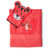 Collection éponge enfant brodée tigre - 380g/m2 (corail)