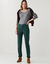 Pantalon chino stretch (vert fonc&eacute;)