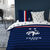 Parure de lit imprimée FFF - coton (bleu)