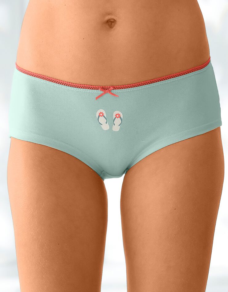 Shorty imprimé motifs « plage » assortis– Lot de 4 (vert d'eau / corail) Shorty imprimé motifs « plage » assortis– Lot de 4 (vert d'eau / corail)