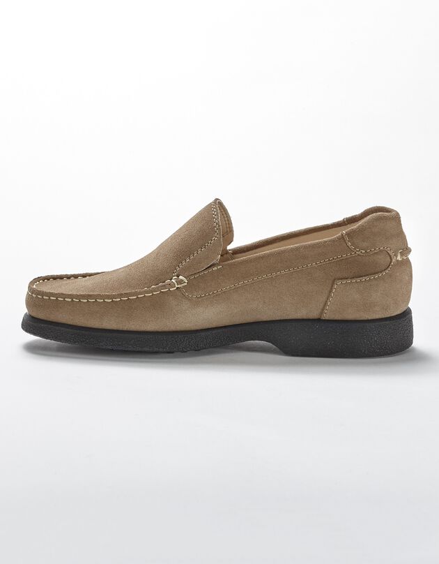 Mocassins en cuir. (beige)