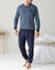  Pyjama pantalon imprimé (marine / bleu)
