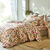 Linge de lit Kelly en coton imprimé floral (beige)