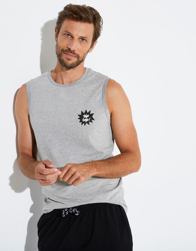 Tee-shirt sans manches homme collection Lulu la Nantaise (gris) Tee-shirt sans manches homme collection Lulu la Nantaise (gris)