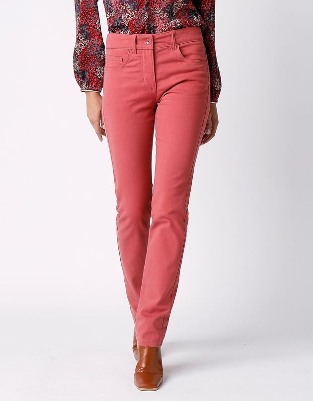 Pantalon droit gainant - grande stature entrej. 78 cm (terracotta)