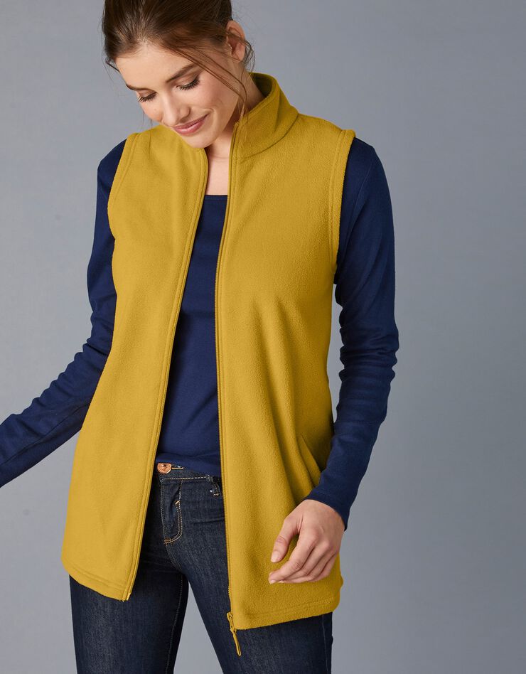 Veste polaire zippée sans manches (miel) Veste polaire zippée sans manches (miel)