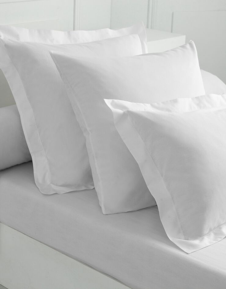 Linge de lit uni polyester-coton Colombine (blanc)