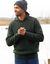 Pull col camionneur côte anglaise 30% laine (vert sapin)