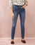 Jean slim taille haute, grande stature (stone)