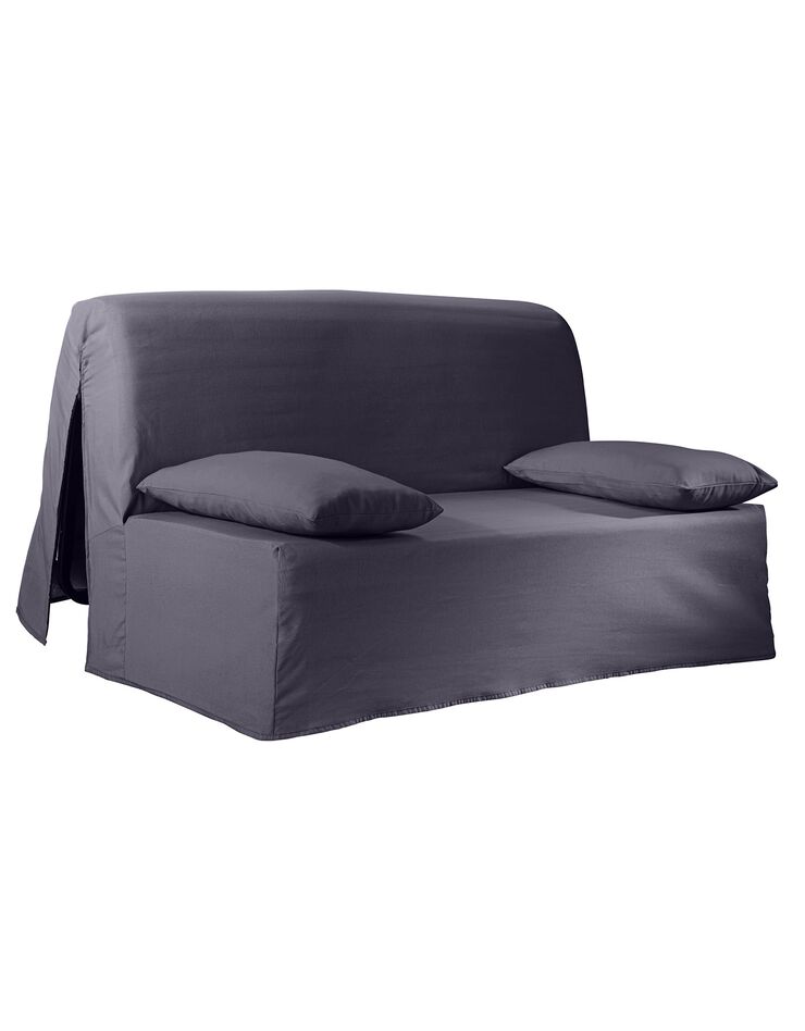 Housse canapé BZ bachette coton uni (gris anthracite)