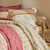 Linge de lit Eddy en coton à motifs graphiques (sable)
