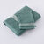 Collection serviettes de bain unies 420 g/m2 liteau fantaisie brod&eacute; (eucalyptus)