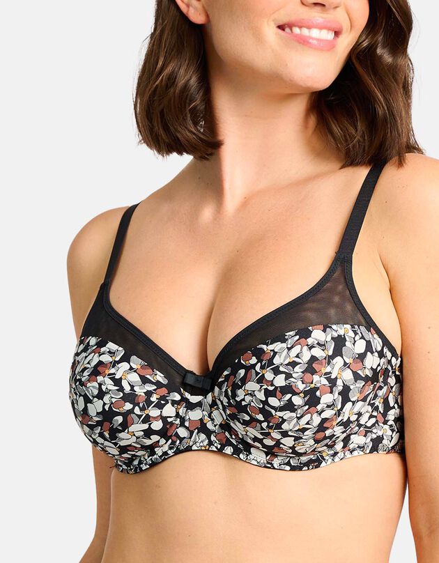 Soutien-gorge emboîtant imprimé Complice - avec armatures (noir)