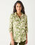 Chemise liquette imprimé floral bicolore (vert / beige)