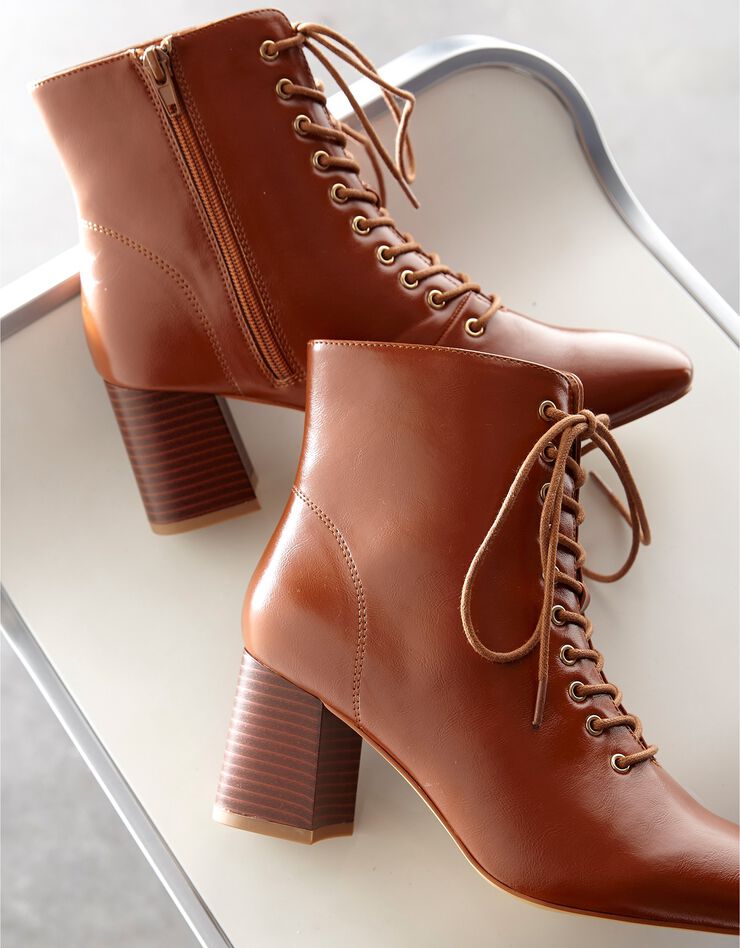 Bottines lacées à talon - caramel (caramel) Bottines lacées à talon - caramel (caramel)