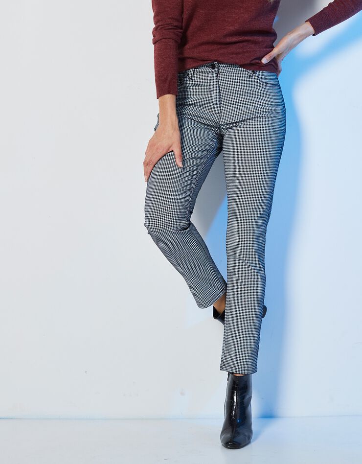 Pantalon 7/8ème stretch imprimé (noir / blanc) Pantalon 7/8ème stretch imprimé (noir / blanc)