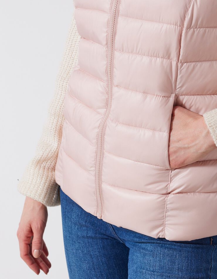 Veste Doudoune Sans Manches New Look - Rose Gris Taille 42 - Occasion Comme Neuve