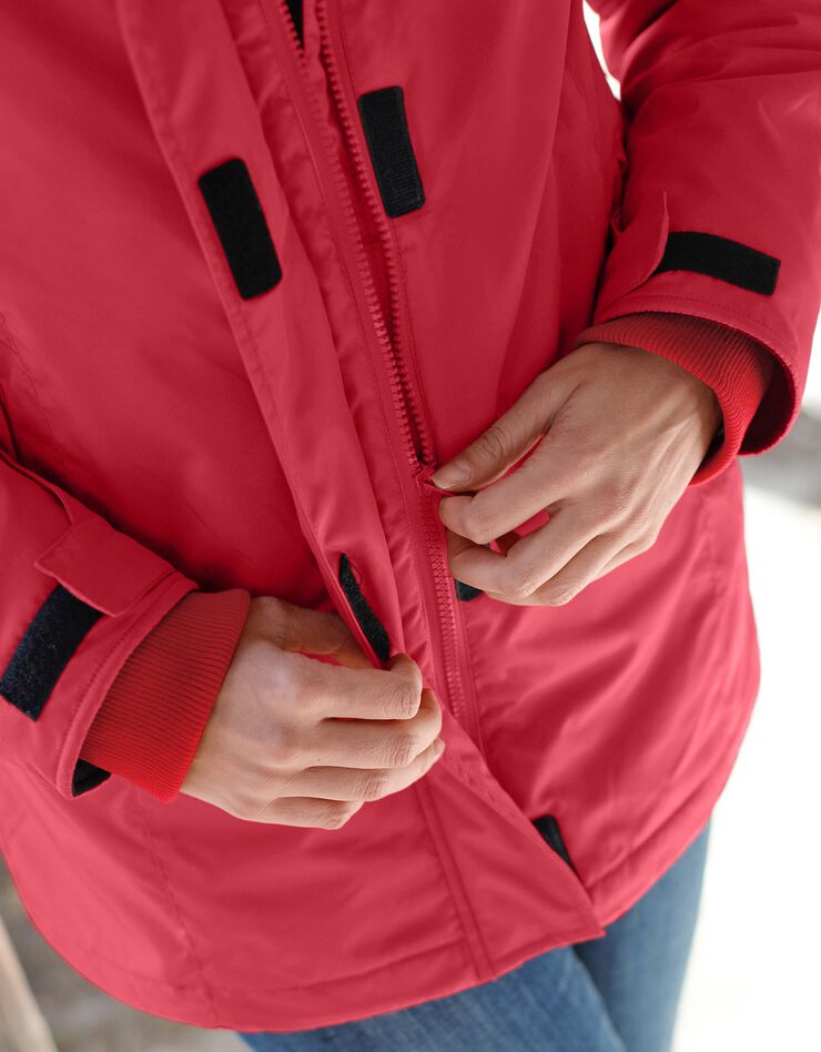 Parka imperméable doublée polaire (rouge) Parka imperméable doublée polaire (rouge)