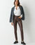 Pantalon fuselé enduit ultra stretch (chocolat)