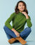 Pull col roulé, Spécial Petites (vert)