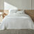 Couvre-lit réversible microfibre matelassée/sherpa (écru)