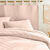 Couvre-lit uni style boutis Cassandre  (rose thé)