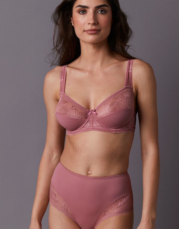 Soutien-gorge forme emboîtante dentelle stretch et microfibre Camana- avec armatures (bois rose) Soutien-gorge forme emboîtante dentelle stretch et microfibre Camana- avec armatures (bois rose)