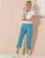 Pantacourt ceinture maille (turquoise foncé)