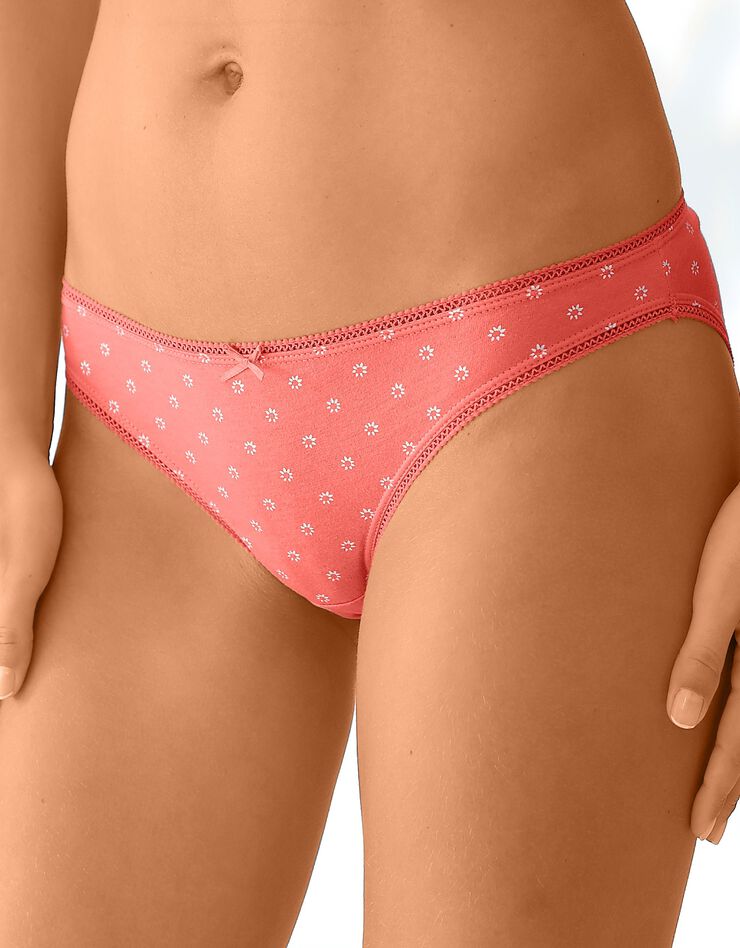 Slip coton imprimé motifs "plage" assortis – Lot de 4 (vert d'eau / corail) Slip coton imprimé motifs "plage" assortis – Lot de 4 (vert d'eau / corail)