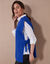 Pull tunique sans manches, maille anglaise toucher doux (bleu dur)