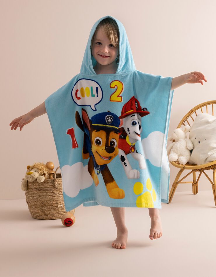 Poncho de bain enfant Pat'Patrouille® à capuche (bleu)