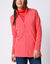 Veste zipp&eacute;e maille polaire, manches longues (corail fonc&eacute;)