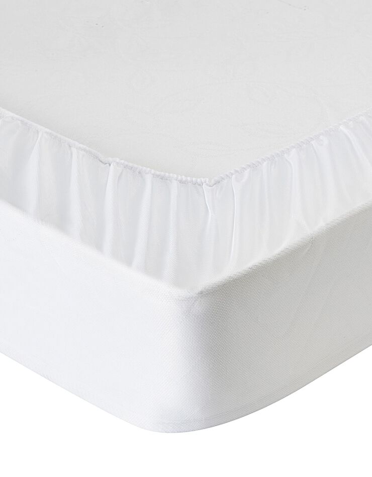 Protège-matelas molleton imperméable traité Bi-ome® (blanc)
