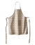 Tablier bavette anti tache imprimé géométrique (beige / blanc)