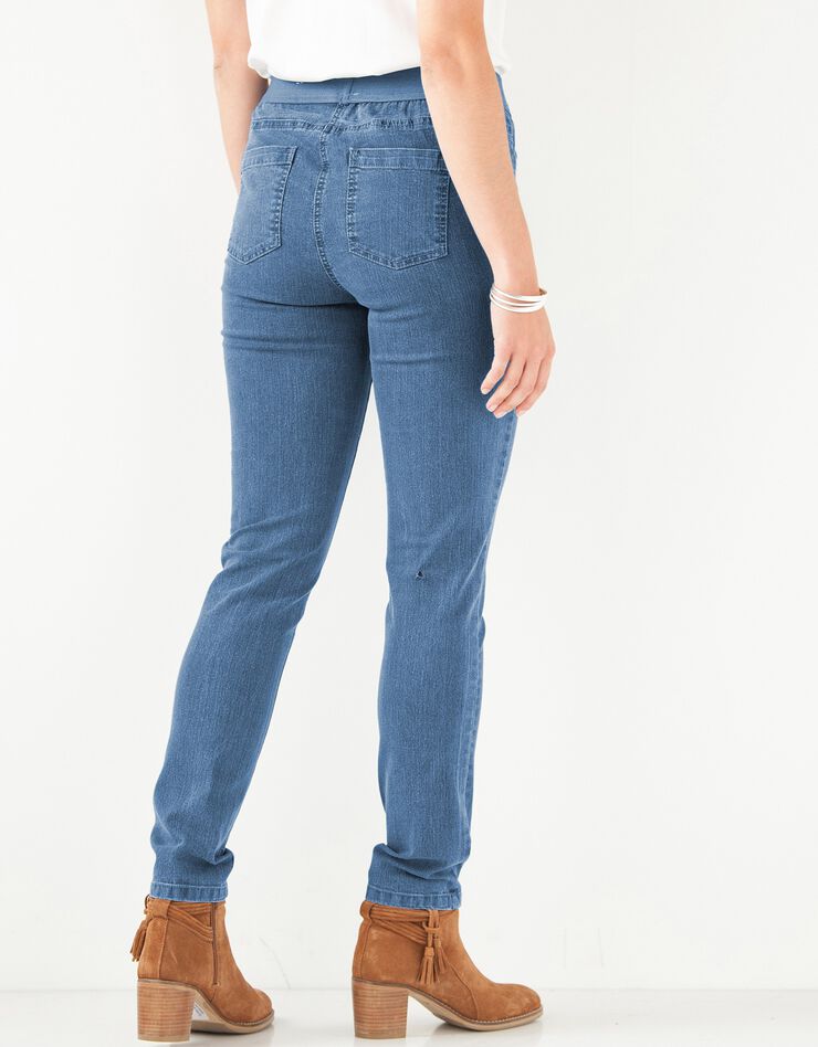 Jegging denim taille élastiquée - petite stature (bleached)