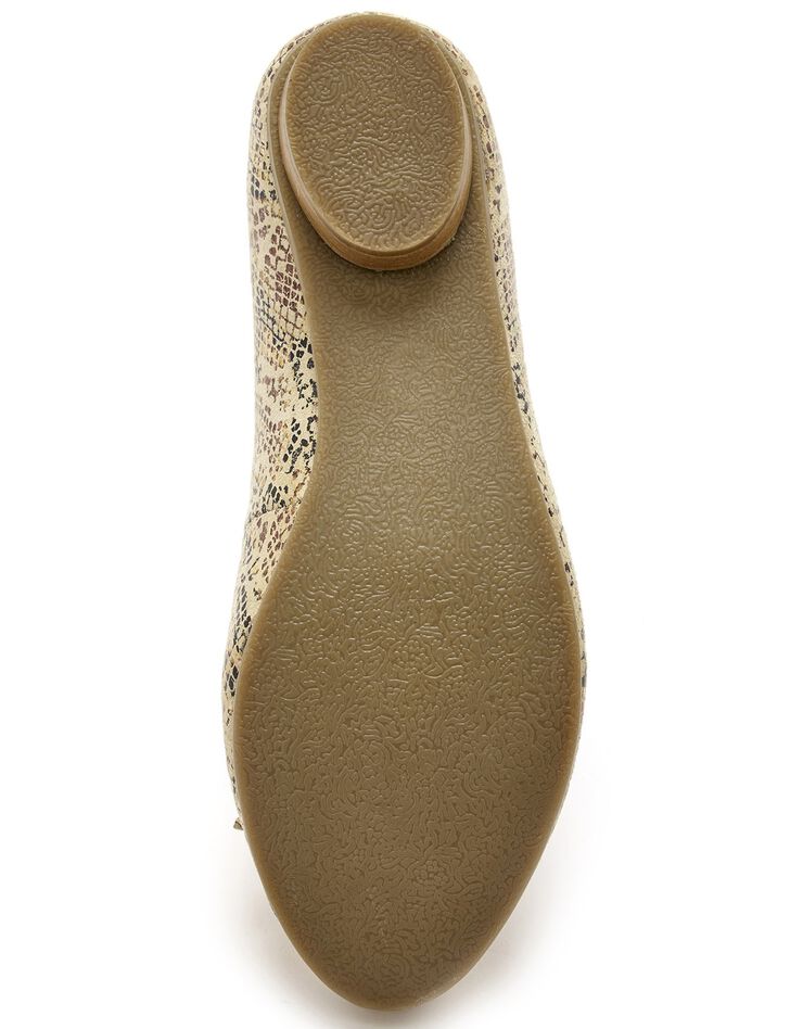Ballerines cuir imprimé reptile - grande largeur (multicolore) Ballerines cuir imprimé reptile - grande largeur (multicolore)