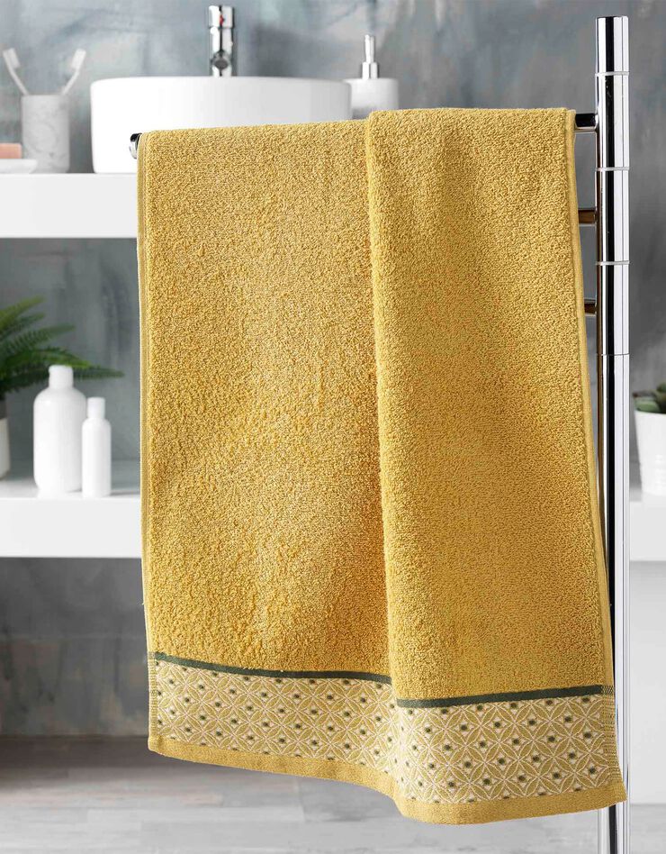 Éponge coton liteau imprimé mosaïque - 450g/m² (miel) Éponge coton liteau imprimé mosaïque - 450g/m² (miel)