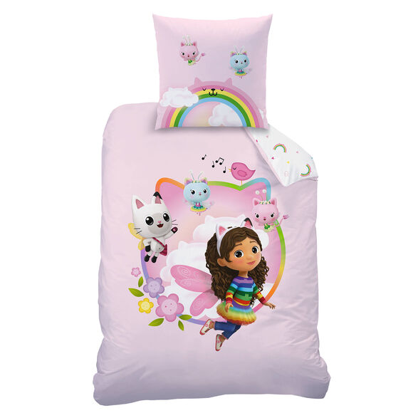 Parure de lit Gabby et la Maison magique® coton (rose / blanc)