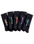 Mi-chaussettes fantaisie - lot de 5 paires (vif)
