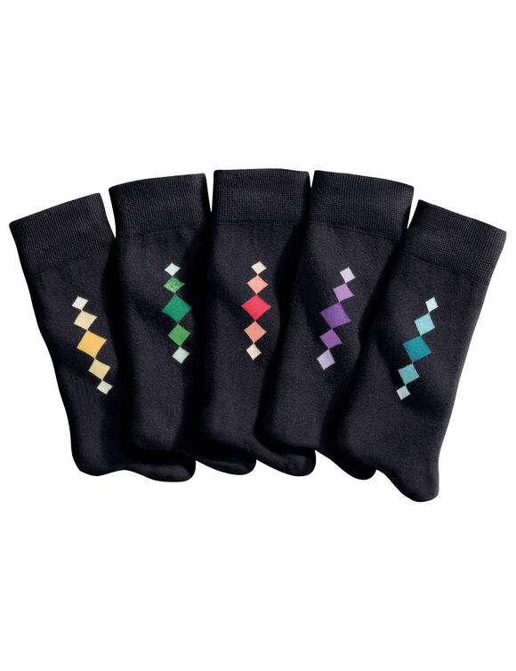 Mi-chaussettes fantaisie - lot de 5 paires (vif)