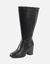 Bottes Gladys tr&egrave;s larges mollets 4XL, avec soufflet et bande &eacute;lastiqu&eacute;e (noir)