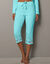 Pantacourt base imprim&eacute;e bucolique - coton jersey (aqua)