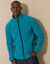 Blouson zippé maille micropolaire (bleu canard)