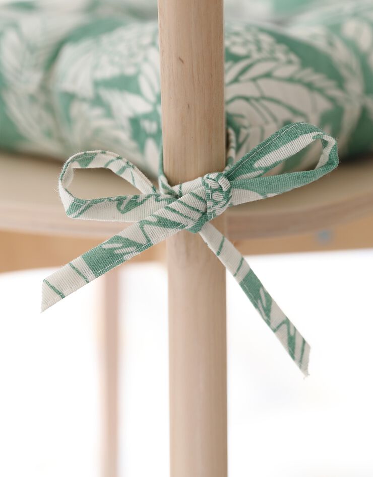 Galette de chaise carrée imprimée - lot de 2 (vert amande)