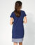 Chemise de nuit effet 2 en 1 (marine)
