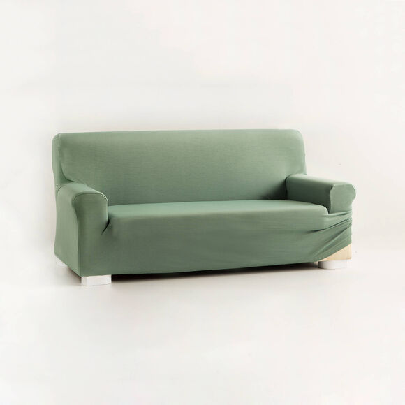 Housse unie fauteuil canapé bi-extensible  (amande)