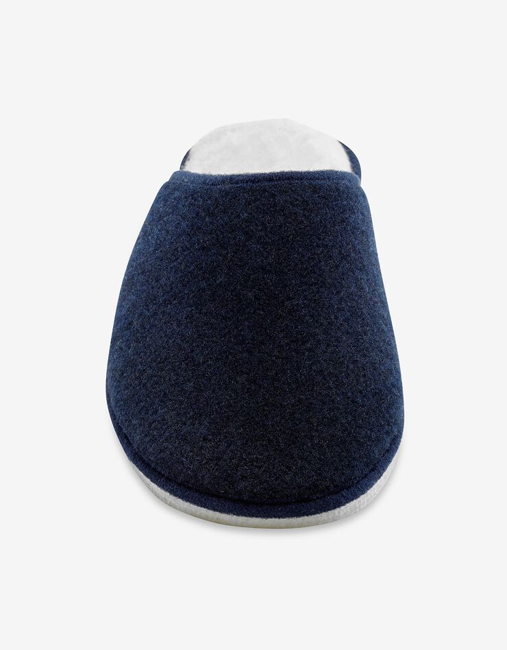 Mules homme silencieuses fourrées laine (uni marine) Mules homme silencieuses fourrées laine (uni marine)